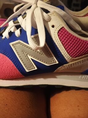 New Balance Blue, Pink & White Retro Runner
